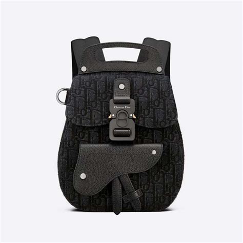 dior mini saddle black|dior mini saddle backpack.